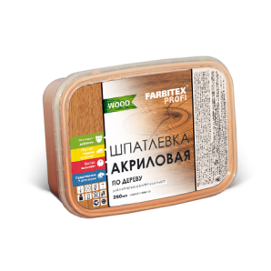 Шпатлевка акриловая по дереву FARBITEX ПРОФИ WOOD 0,25л береза фото из интернет-магазина Строймикс