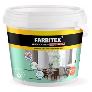 Шпатлевка акриловая д/внутр. работ FARBITEX 3,5кг фото из интернет-магазина Строймикс