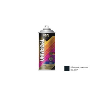 Краска-эмаль INRAL аэроз.универсальная (черный глянец) 400мл (9017) фото из интернет-магазина Строймикс