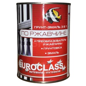 Грунт-эмаль по ржавчине Euroclass шоколадная 0.9 кг 44-594 фото из интернет-магазина Строймикс