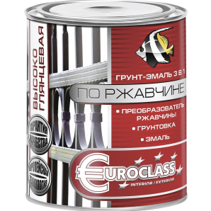 Грунт-эмаль 3в1 EUROCLASS 0,9кг серая фото из интернет-магазина Строймикс