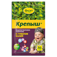 Удобрение водорастворимое Крепыш 50г для рассады с гуматом калия фото в Строймикс