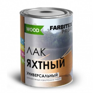 Лак алкидный яхтный универс. FARBITEX ПРОФИ WOOD 0.9 л фото из интернет-магазина Строймикс