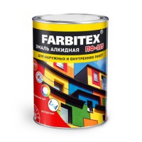 Эмаль алкидная ПФ-115 FARBITEX 0.8кг черный фото в Строймикс