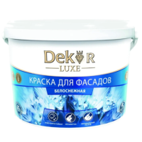 Краска ВД-АК 111 DECOR для фасадов белоснежная 14 кг. фото в Строймикс