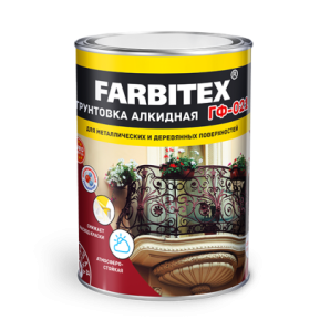 Грунтовка ГФ-021 FARBITEX серый 1.8кг фото из интернет-магазина Строймикс