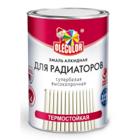 Эмаль алкидная OLECOLOR для радиаторов 0.9 кг. белый фото в Строймикс