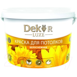 Краска ВД-АК 216 DECOR для потолков белоснежная 14 кг. фото из интернет-магазина Строймикс