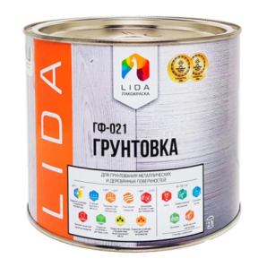 Грунтовка ГФ-021 LIDA Светло-серая 2кг арт 9779 фото из интернет-магазина Строймикс