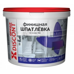 Шпатлевка ВД ОРЕОЛ ДИСКОНТ на основе ПВА, 1,3 кг. фото из интернет-магазина Строймикс