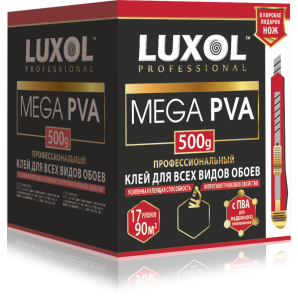 Клей обойный LUXOL MEGA PVA 300гр. фото из интернет-магазина Строймикс