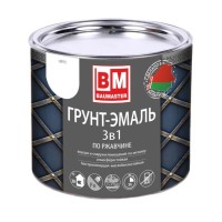 Грунт-эмаль по ржавчине 3в1 BAUMASTER. белая. 0.8кг фото в Строймикс