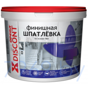 Шпатлевка ВД ОРЕОЛ ДИСКОНТ на основе ПВА, 3 кг. фото из интернет-магазина Строймикс