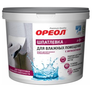 Шпатлевка ОРЕОЛ с антисептиком полиакриловая, 1,5 кг. фото из интернет-магазина Строймикс