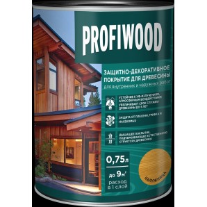 Покрытие защитно-декоративное для древесины PROFIWOOD рябина 0,75 л/0,7 кг фото из интернет-магазина Строймикс