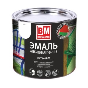 Эмаль ПФ-115 BAUMASTER. серая. 1.8кг фото из интернет-магазина Строймикс