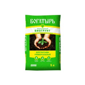 Биогрунт Богатырь для рассады универс.5л фото из интернет-магазина Строймикс