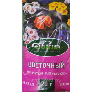 Грунт питательный Двина Цветочный 20л фото из интернет-магазина Строймикс