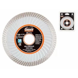 Алмазный круг 125х22 мм универс. Turbo Wave GEPARD (сухая резка) фото из интернет-магазина Строймикс