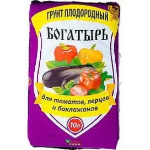 Биогрунт Богатырь для томатов, перца и баклажанов 10 л фото из интернет-магазина Строймикс