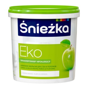 Краска Sniezka ECO акриловая эмульсия д/стен и потолков 1л. фото из интернет-магазина Строймикс