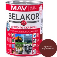 Грунт-эмаль BELAKOR 15 быстросох. красно-коричн. мат.1.0л фото в Строймикс