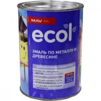 Эмаль ПФ-115 ECOL (1.0л/0.9кг) лимонная по металлу и древ. фото в Строймикс