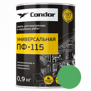 Эмаль ПФ-115 Condor 0.9кг цвет зеленый фото из интернет-магазина Строймикс