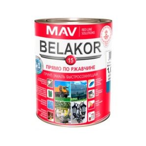 Грунт-эмальBELAKOR 15 быстросох. RAL9004 2,4л(2,0кг) черный мат. фото из интернет-магазина Строймикс