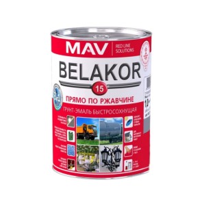 Грунт-эмальBELAKOR 15 быстросох. RAL7024 1,0л(1,0кг) грфит мат. фото из интернет-магазина Строймикс