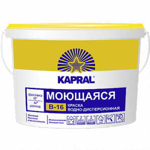 Краска ВД Капрал В-16 1л ведро 1,5 кг. фото из интернет-магазина Строймикс