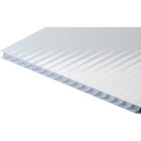 Поликарбонат сотовый молочный. 4*1050*2000 фото в Строймикс