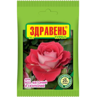 Удобрение Здравень Бегония.Розы и Сенполия Турбо 30г. фото в Строймикс