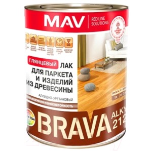 Лак АУ2122 BRAVA ALKYD для паркета и изд.из древ. бесц.гл. 1.0л (0.7кг) арт.128489 фото из интернет-магазина Строймикс