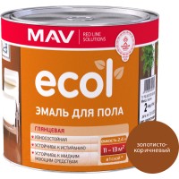 Эмаль ПФ-266 ECOL для пола золотисто-коричневая 0.9кг (1.0 л) арт 222107 фото в Строймикс