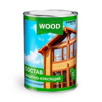 Состав защ/крас. д/древесины быстросохн. FARBITEX ПРОФИ WOOD 0,75л ТИК фото в Строймикс