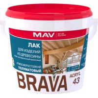 Лак ВД-АК-1043 BRAVA ACRYL 43 для изд.из древ. п/мат SP 3.0л (2.7кг) арт.077192 фото в Строймикс