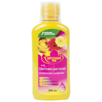 Удобреник компл.ЦВЕТОЧНЫЙ РАЙ для цветущих комн.и садов. растений 0,2л фото в Строймикс