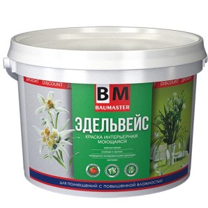 Краска BAUMASTER ЭДЕЛЬВЕЙС интерьерная моющаяся 2,5 кг фото из интернет-магазина Строймикс