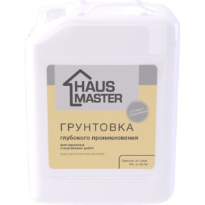 Грунтовка HAUS MASTER глубокого проникновения 10 л (10 кг) фото из интернет-магазина Строймикс