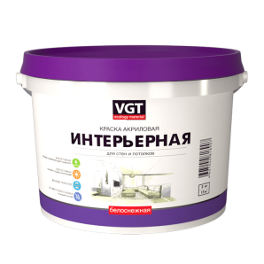 Краска ВД-АК-2180 интерьерная, белоснежка (влагостойкая) 25кг фото из интернет-магазина Строймикс