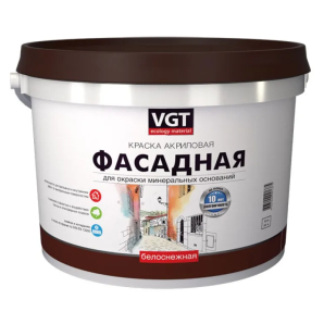 Краска ВД-АК-1180 фасадная,белоснежная 25кг фото из интернет-магазина Строймикс