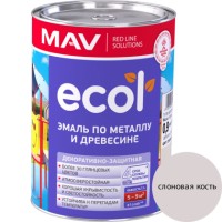 Эмаль ПФ-115 ECOL 1.0 кг (0.9 КГ) слоновая кость по металлу и древесине фото в Строймикс