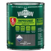 Импрегнат VIDARON 0.7л V16 Антрацид серый фото в Строймикс