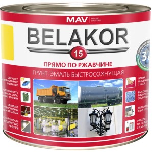 Грунт-эмаль BELAKOR 15 RAL 7001 светло-серый мат. 1.0л (1.0 кг) фото из интернет-магазина Строймикс