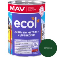 Эмаль ПФ-115 ECOL 1.0 кг (0.9 КГ) по металлу и древесине. зеленая фото в Строймикс