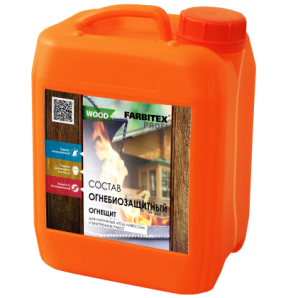 Состав огнебиозащитный FARBITEX пропиточный для древесины Огнещит, 10л фото из интернет-магазина Строймикс