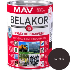 Грунт-эмаль BELAKOR 15 быстросох. RAL 8017 шоколадный мат 1л арт (1кг)123319 фото из интернет-магазина Строймикс