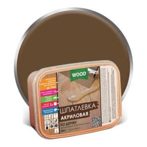 Шпатлевка акриловая по дереву FARBITEX ПРОФИ WOOD 0,8кг орех 4300006051 фото из интернет-магазина Строймикс