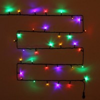 Гирлянда для улицы 11м 120 ламп LED черный провод, 8 реж, IP-54, Мультицвет (возможность соединения) 183-127, 183-127 фото в Строймикс